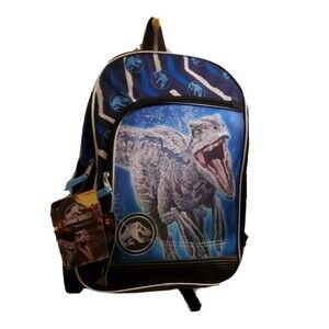 Jurassic World Velociraptor Blue 16'' Backpack Boys School Book Bag New